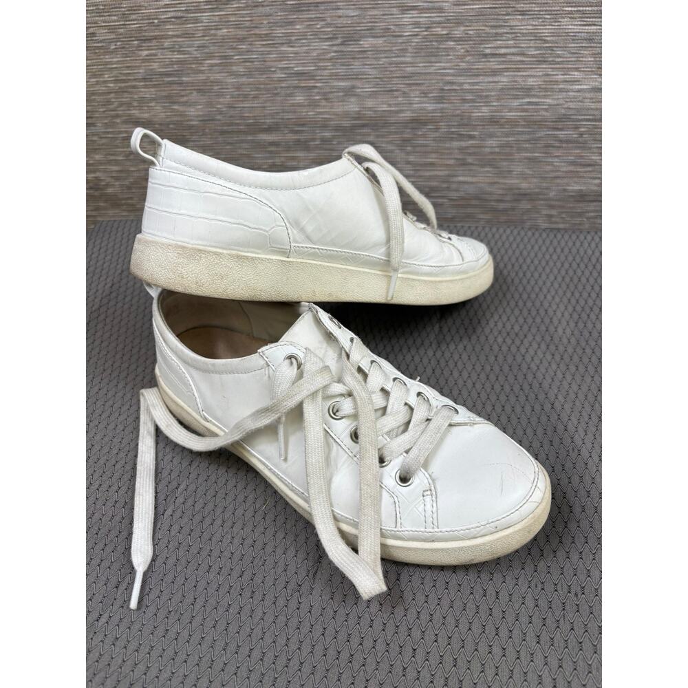 Vionic Winny Leather Sneakers Women's Size 8 White Comfort Orthotic Shoes